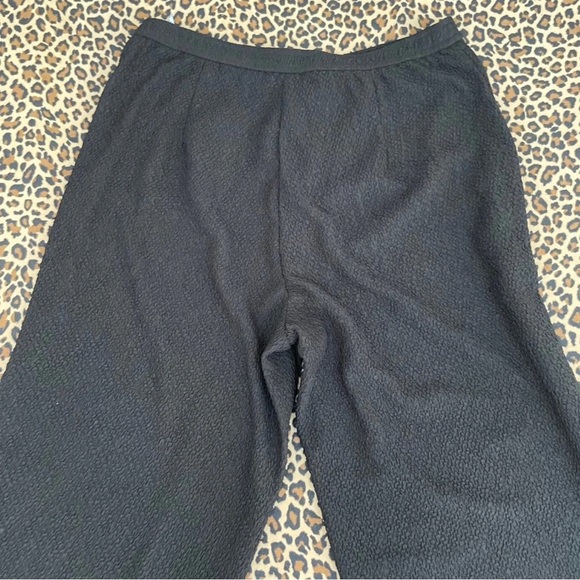 Vintage Bob Mackie Pants Small Stretchy Wearable Art Black Wide Leg Textured - Picture 3 of 8